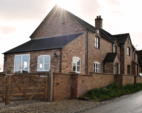 A large seamless house extension.