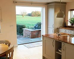 A clean interior kitchen.