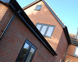 A stylish side of extension with clean windows.