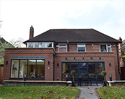 A stylish house extension that wonderfully matches the building.