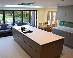 A modern and contemporary kitchen.